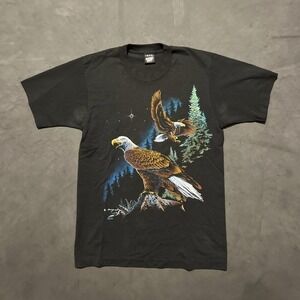 VTG 90s Screen Stars Best Single Stitch Eagles Nature T Shirt Animals Medium USA
